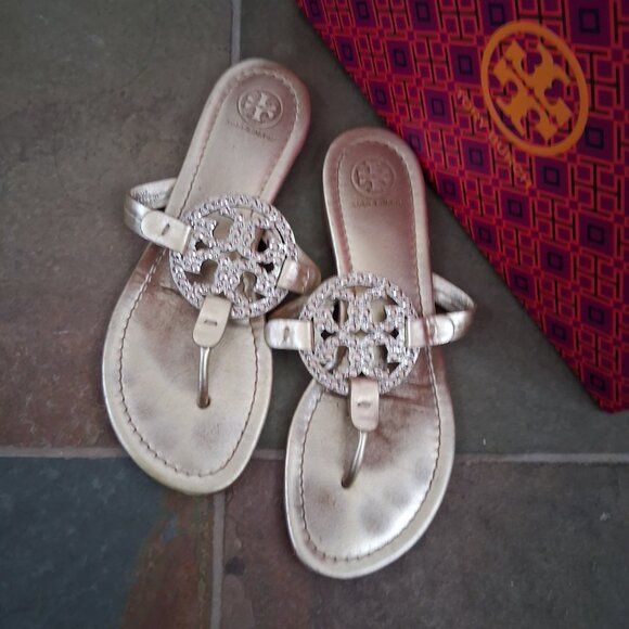 Tory Burch Golden Sandals - Picture 5 of 6
